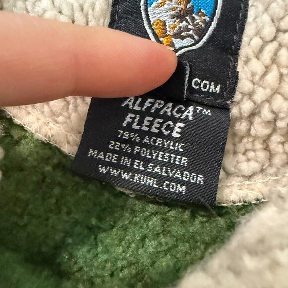 Kuhl Alf Alfpaca Roll Neck Pullover Sweatshirt Green Fleece Vintage Small - Picture 5 of 7